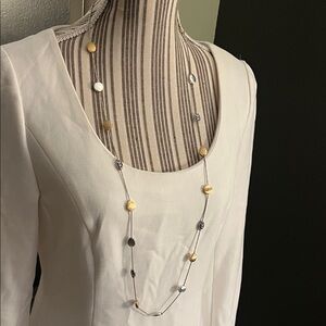 Brighton, Gold and Silver Disc Necklace, EUC, w/ dust bag
